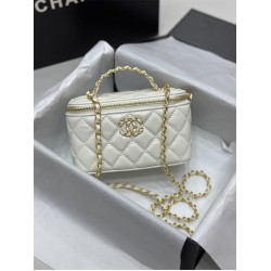 Chanel Perforated Handle Flap Bag