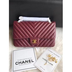 Chanel V-Shaped Gold Clasp Silver Clasp Handbag